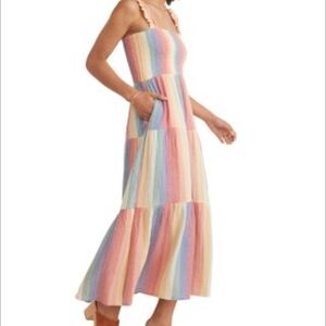 Marine Layer Pastel Striped Maxi Dress